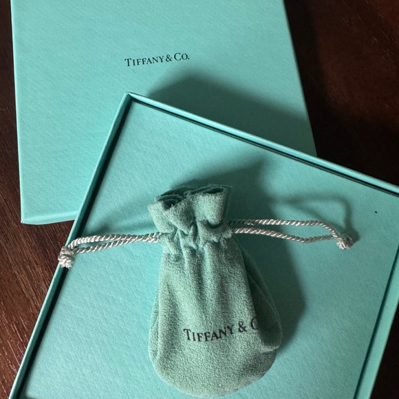 Tiffany & Co - Single Diamond Pendant Necklace - Picture 1 of 4